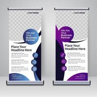 Corporate rollup or X banner design template vector