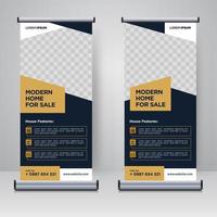 Property, real estate roll up or x banner templat vector