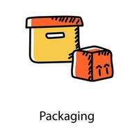 Conceptual modern style icon of packaging vector