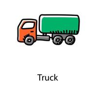 Fuel delivery icon in flat style transportation truck concept vector