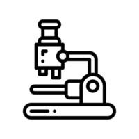 icono de estilo de línea de microscopio. ilustración vectorial para diseño gráfico, sitio web, aplicación vector