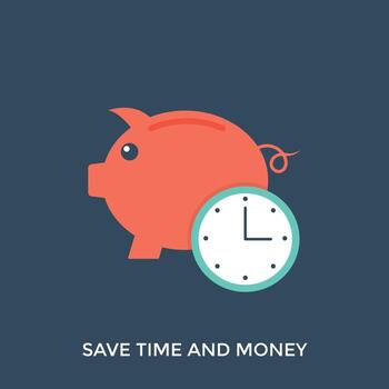 Save Time Concepts vector