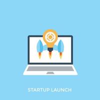 Startup Launch Concepts vector