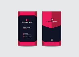 Vertical Double-sided creative business card template, Business card template design, simple business card. vector