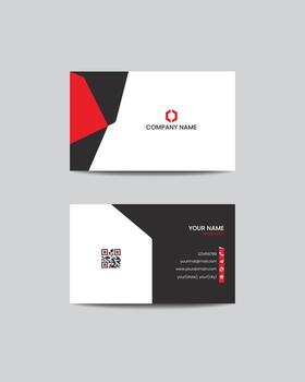 Modern abstract clean and simple business card template, Horizontal business card. vector
