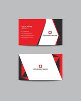 Red modern creative business card and name card,horizontal simple clean template vector design.