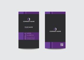 Vertical Creative and Clean Business Card Template, Business card mockup, Personal business card with company logo, Vertical business card print template. vector