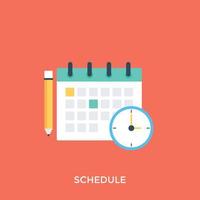 Trendy Schedule Concepts vector