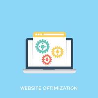 conceptos de optimización de sitios web vector