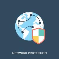 conceptos de protección de red vector