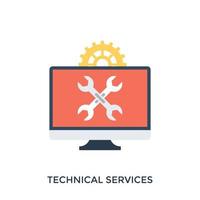 conceptos de servicio técnico vector