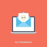 No Spamming Concepts vector