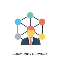 conceptos de red comunitaria vector
