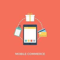 Mobile Commerce  Concepts vector