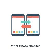 Mobile Data Sharing vector