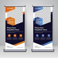 Corporate rollup or X banner design template vector