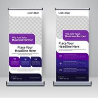 Corporate rollup or X banner design template vector