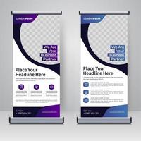 Corporate rollup or X banner design template vector