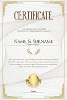 Certificate or diploma retro vintage design template vector