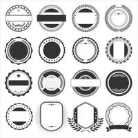 Set of blank retro vintage badges vector