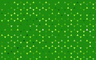 Light Green vector seamless template with crystals, triangles.
