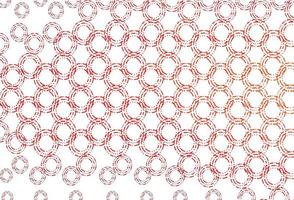 Light red vector background with bubbles.