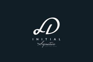 Letter D Signature Logo or Symbol with Handwriting Style . D Logo Design for Business Identity vector