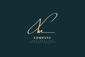 Initial K and R Logo Design in Vintage Handwriting Style. KR Signature Logo or Symbol for Business Identity vector