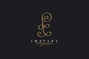 L and C Initial Logo Design with Handwriting Style. LC Signature Logo or Symbol for Business Identity vector