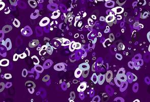 Light Purple vector background with bubbles.