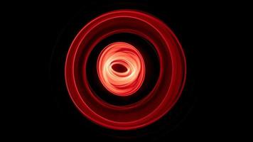 Glowing abstract curved red lines - Light painted 4K video timelapse