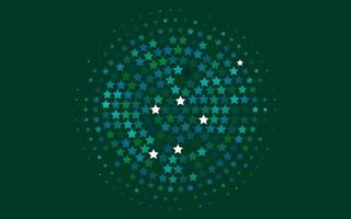 Light Blue, Green vector layout with bright stars.