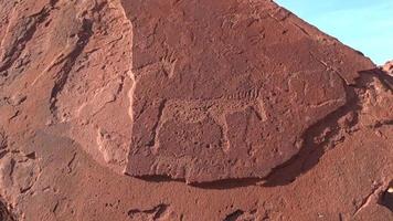 Namibia, Afrika - Petroglyphen auf den Felsen video