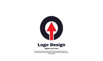 abstract business circle arrow logo design vector