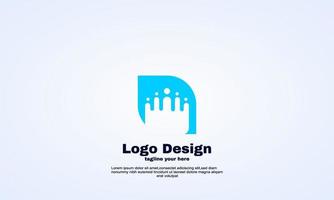 abstract modern people comunity logo simple icon sign vector