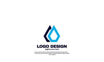 abstract best inspiration modern company business logo design blue navy color vector