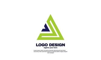 stock creative corporate business company simple idea design triangle logo brand element identity design vector