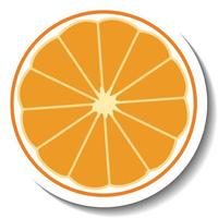 Sliced orange in cartoon style vector
