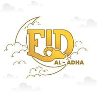 ilustración de mubarak eid al-adha vector