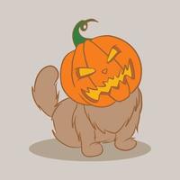 Holloween Cat Flat Character vector