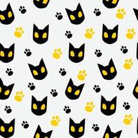 Dark Cat Pattern Color vector