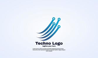 abstract technology logo designs vector concept simple tech