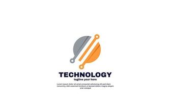 vector abstract technology logo icon design template