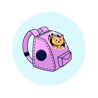 design of cute pet carrier vector illustration