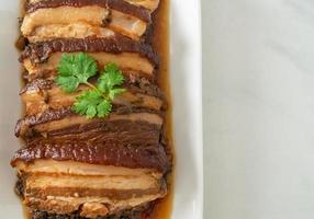 Steam Belly Pork With Swatow Mustard Cubbage Recipes or Mei Cai Kou Rou photo