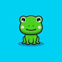 Design of cute frog  sitting vector