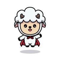 Design of cute sheep flying vector