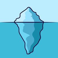 Design of Iceberg Cartoon Icon Illustration vector