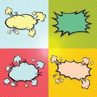 Comic speech bubbles and comic strip background vector illustration.