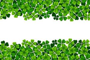 Saint Patrick's day background with clover leaves vector